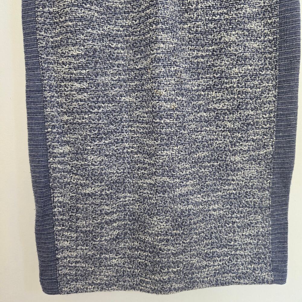 Marine Layer Tweed Panel Pencil Skirt Blue Knit Elastic Waist Women Small - Picture 5 of 9